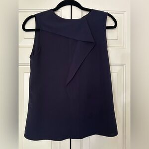 ZARA Elegant Sleeveless Navy Blouse